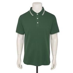 Devon & Jones Mens Pima Cotton Polo Shirt Sz SP Green Short Sleeve Modern Preppy